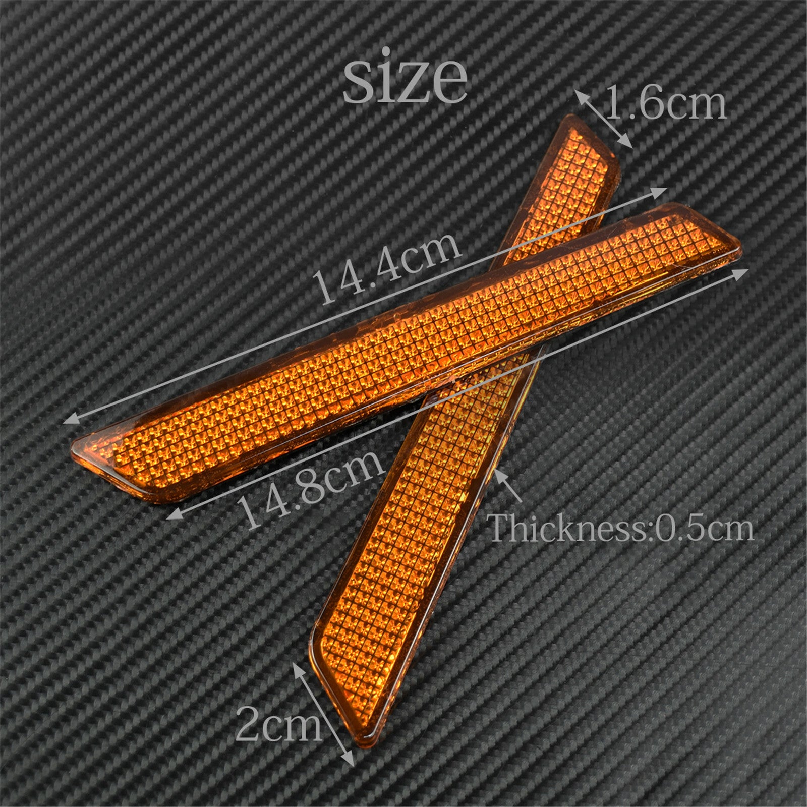 Amber Saddlebag Guard Latch Cover Reflectors Fit for Harley Touring CVO 2014-19