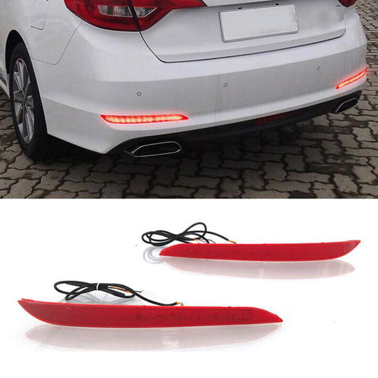 2x Rear Bumper Reflector Fog Light Fit for Hyundai Sonata 2015 2016 2017