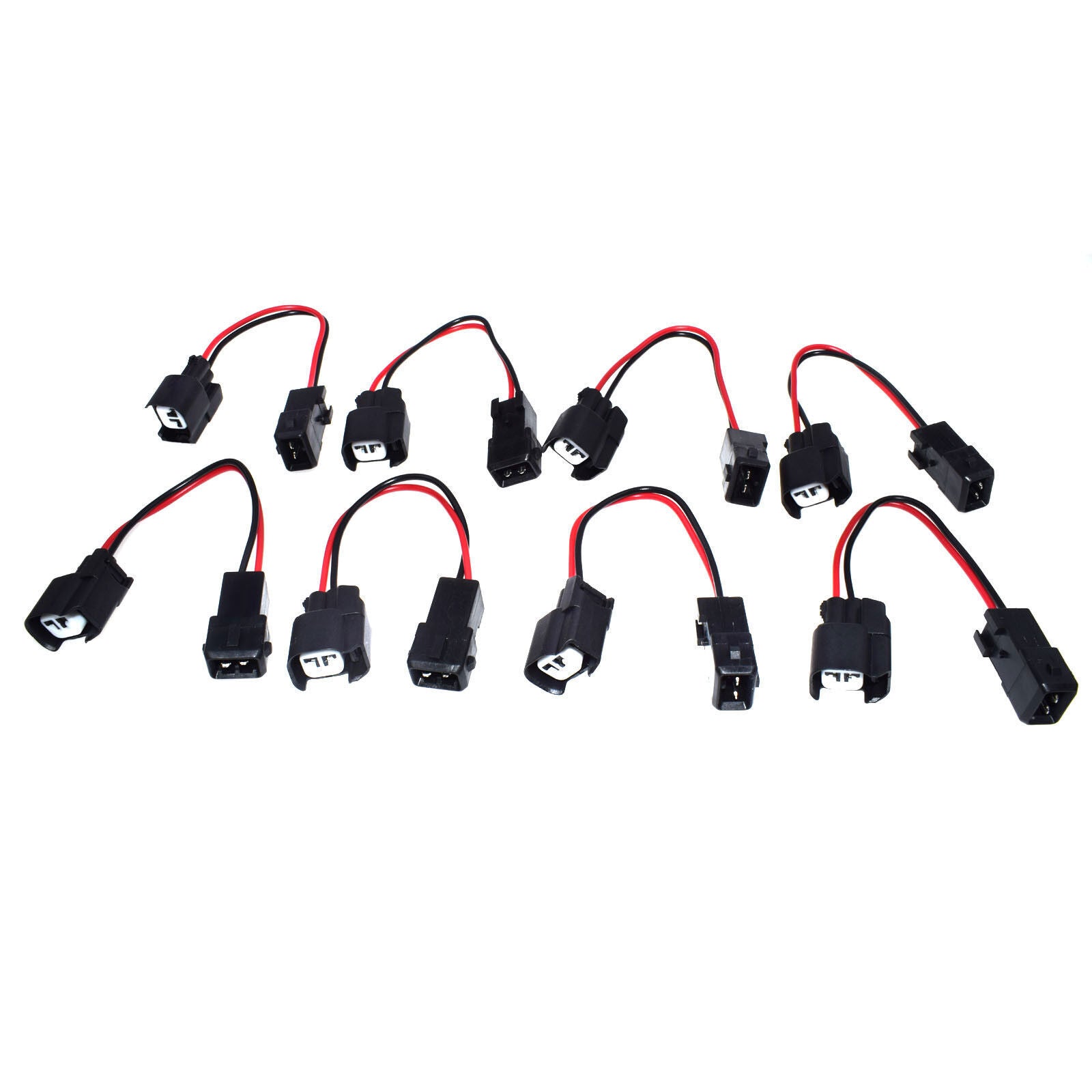 Set of 8 INJECTOR ADAPTOR HARNESS EV1-EV6 Engine wire harness plug Connector NEW