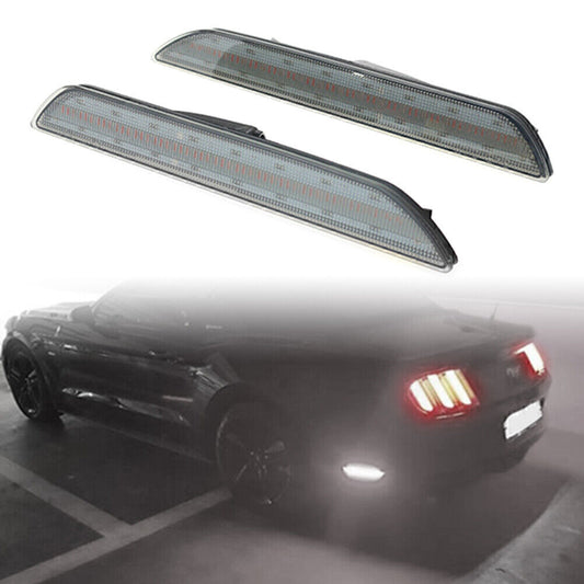 LED Rear Car Side Marker Lights Fit 2015-22 for Ford for Mustang black shell white light