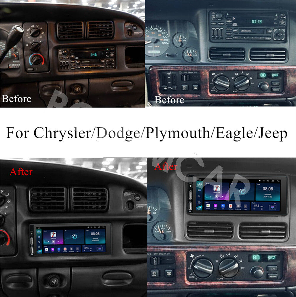 Car Radio Navigation Stereo For Carplay Fit For 1993-1998 for Jeep Grand Cherokee