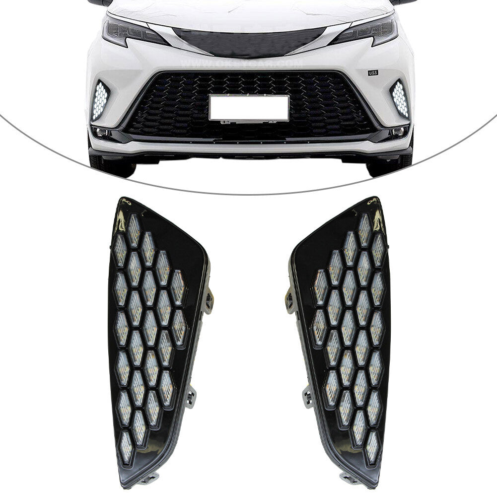 DRL Daytime Running Driving Light w/Turn Signal ForToyota for Sienna XSE 2021-2022