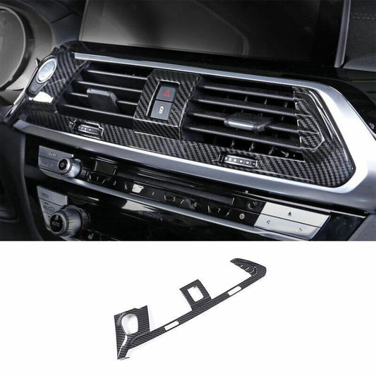 1P ABS Carbon Fiber Middle Console Air Outlet Vent Trim for BMW X3 G01 2018-2021