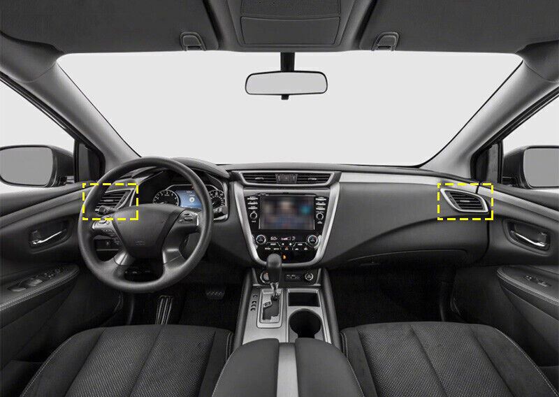 Inner LR AC Air Outlet Vent Cover Trim for Nissan Murano 2015-2021 Silver Steel