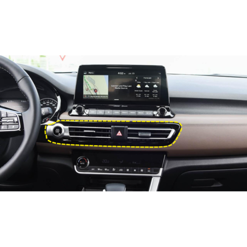 for Kia Seltos 20-2023 Carbon Fiber Central Air Condition Outlet Vent Frame Trim