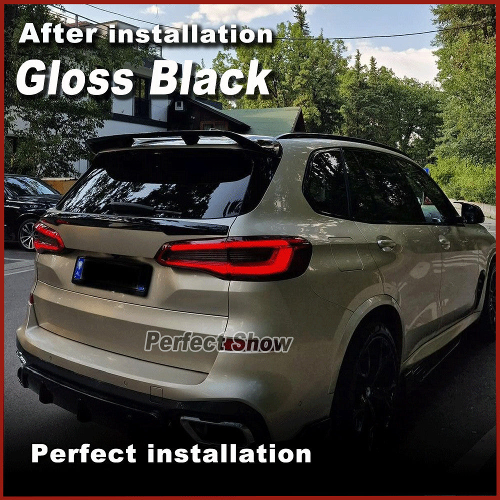 Fit for BMW X5 G05 2019UP Rear Middle Spoiler Sport Window Wing Glossy Black