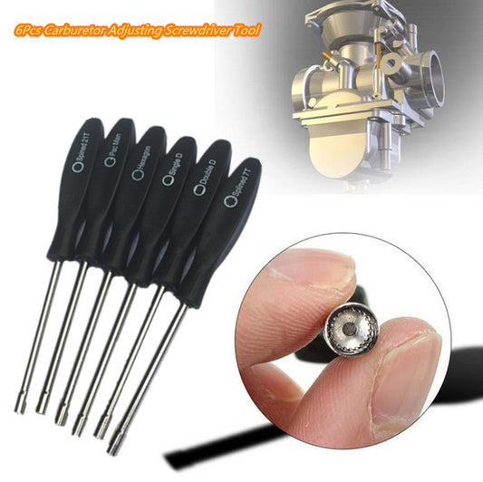 6Pc Screwdriver Splined Carb Moto ATV Carburetor Adjusting Tool Chainsaw Tool