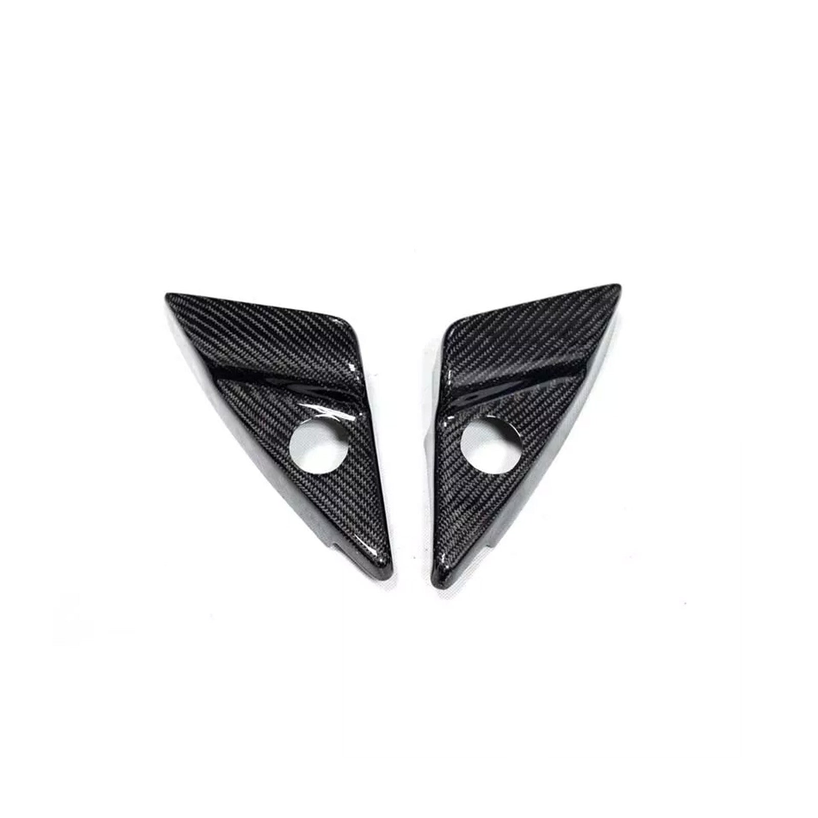 Carbon Fiber A Pillar Speaker Panel Cover Trim fit for Maserati GranTurismo 08-16 AT