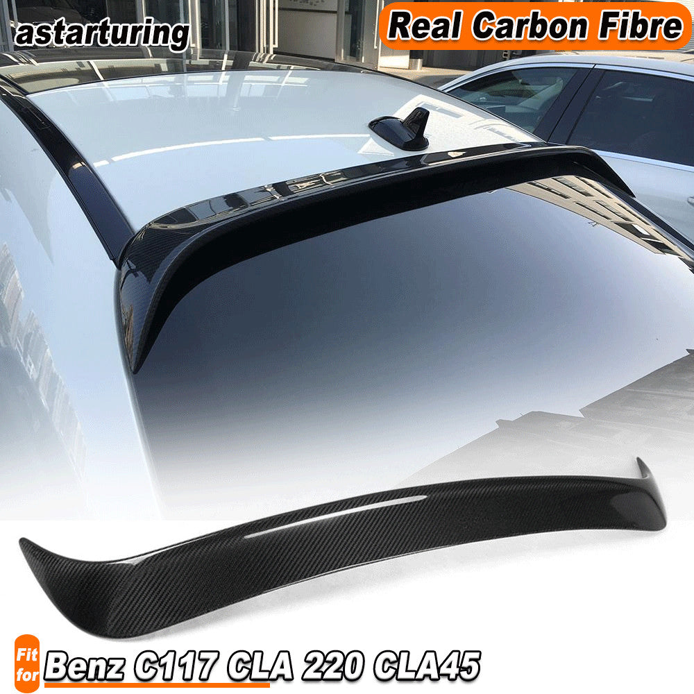 Fit for Benz C117 CLA220 CLA45 2013-2019 REAL Carbon Rear Roof Spoiler Wing Lip