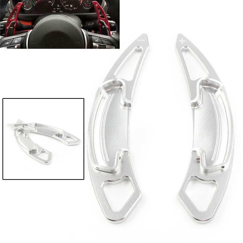 2x Car Silver DSG Paddle Shifters Extensions Trim Fit for Honda Accord 2013-2019