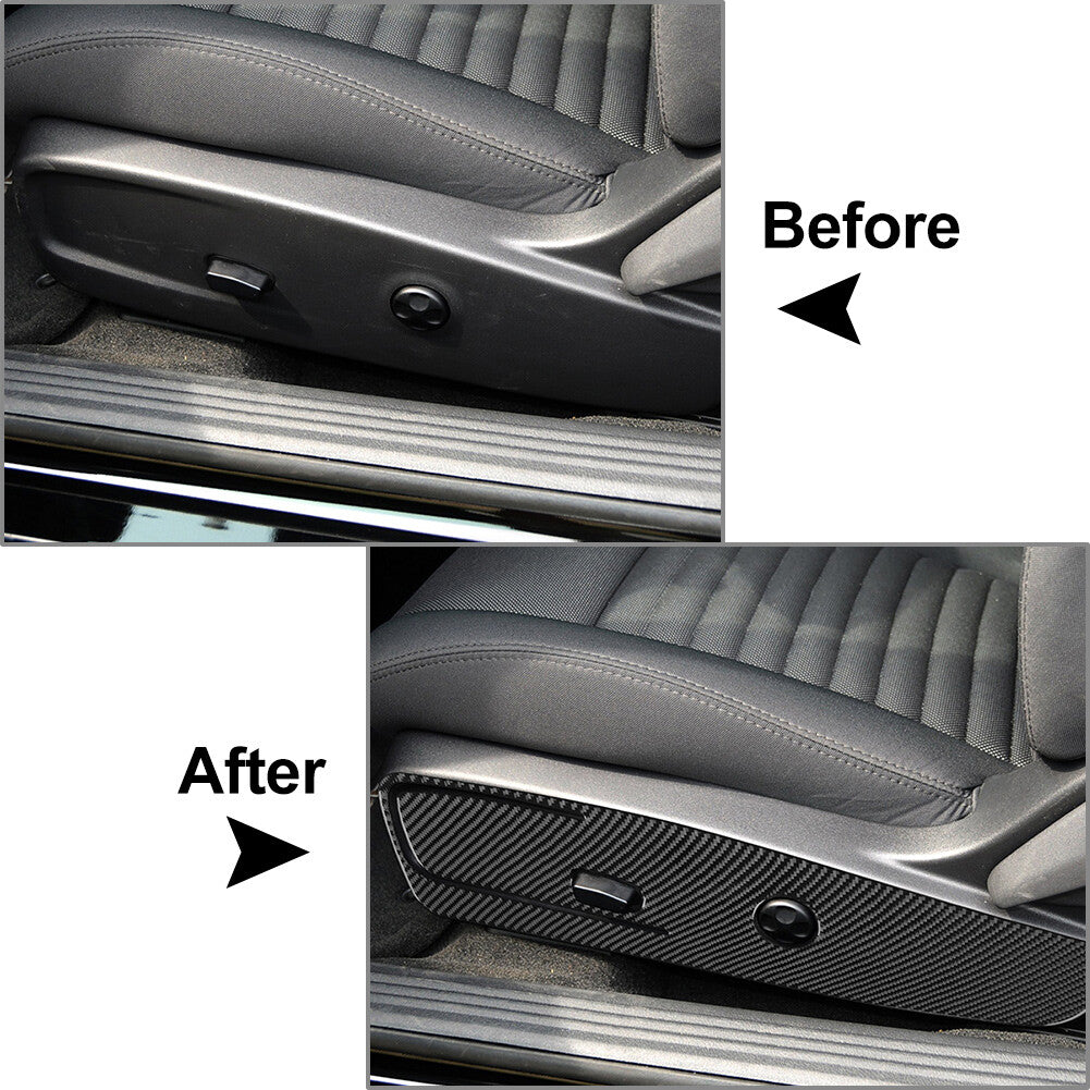 Carbon Fiber for Seat Adjustment Panel Cover Trim for Dodge for Challenger 2011-2024 12