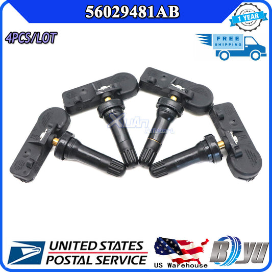 56029481AB 4 new for Dodge for Ram for Jeep Tire Pressure Monitoring Sensors (USA 433MHz)