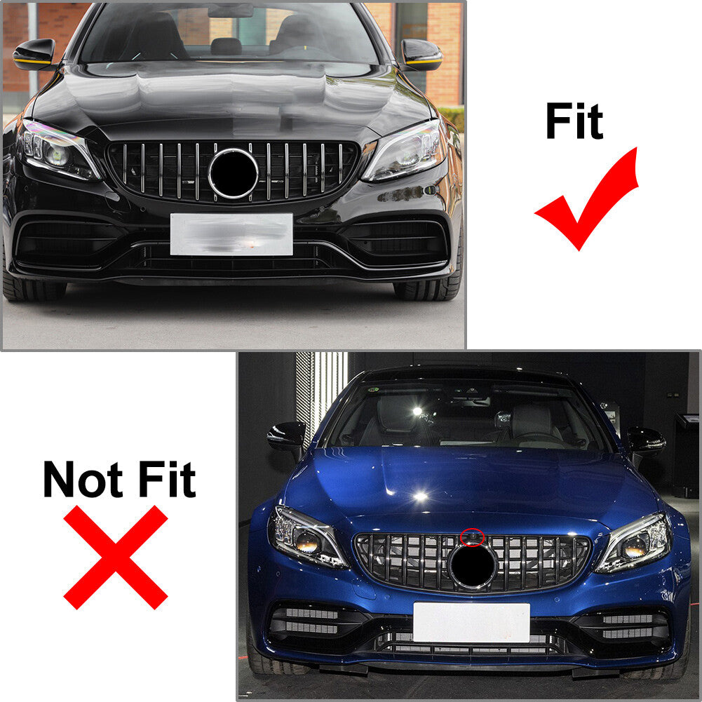 GTR Style Front Bumper Radiator Hood Grille for Benz W205 C63 C63S 2019-2021