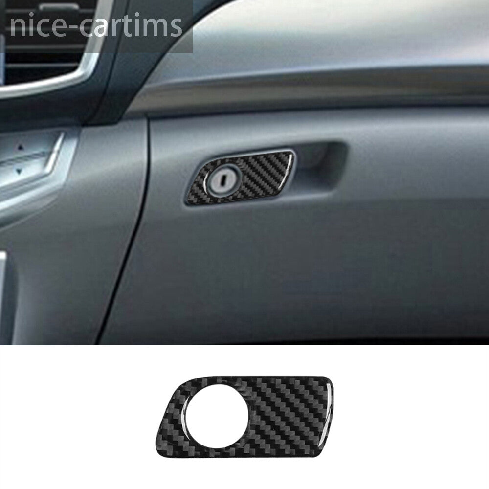 Carbon Fiber for Co -pilot Glove Box Handle Switch Cover for Honda Accord 2013-2017 B