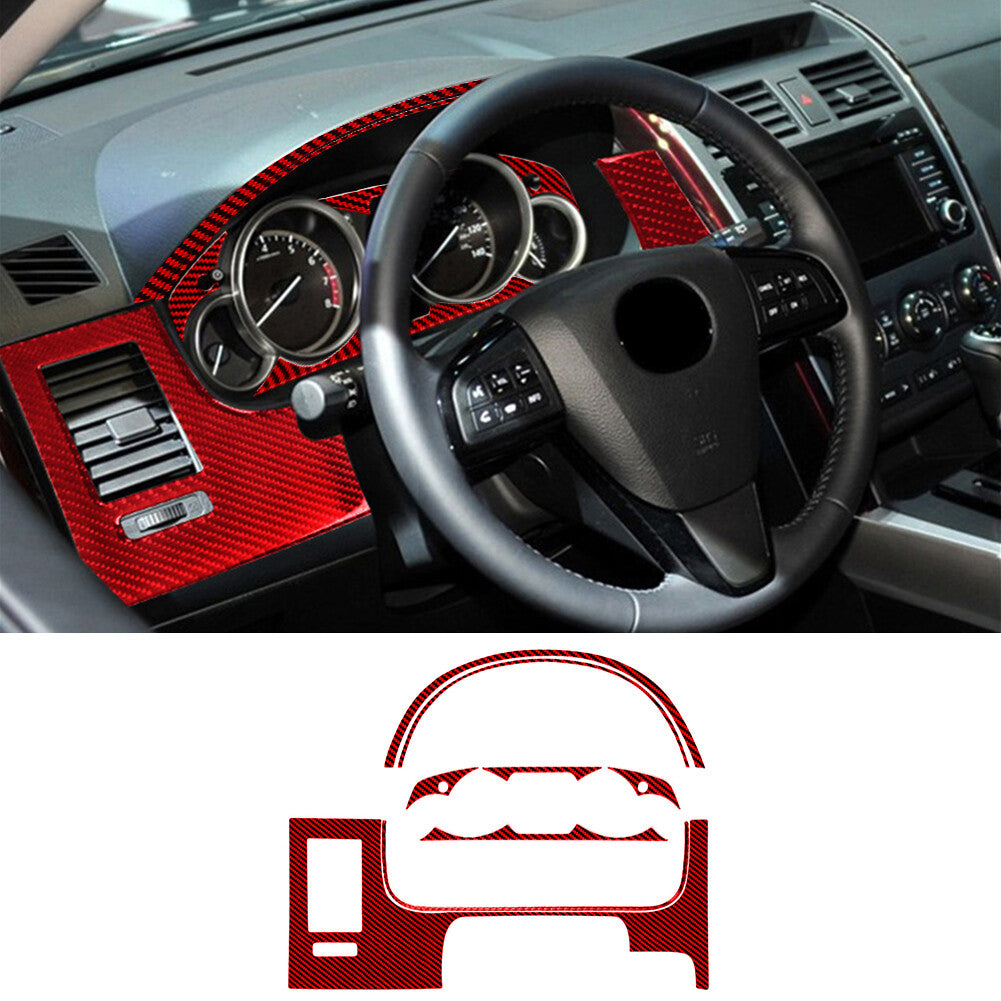 8X Carbon Fiber Drive Side Dashboard Panel Cover Trim for Mazda CX-9 2010-2015