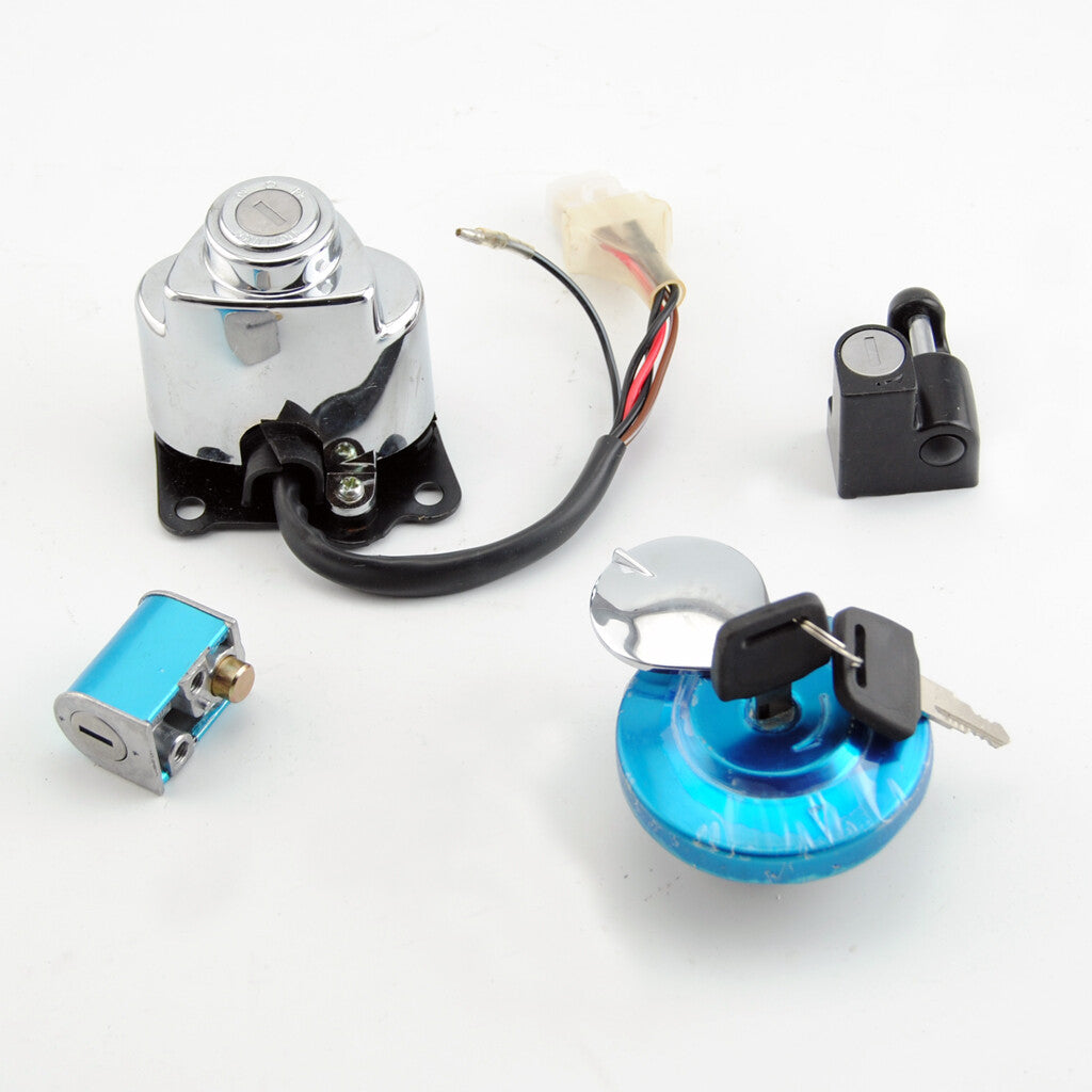 Ignition Switch Fuel Gas Tank Cap Lock Keys Set for Honda Shadow VLX VT 600 750