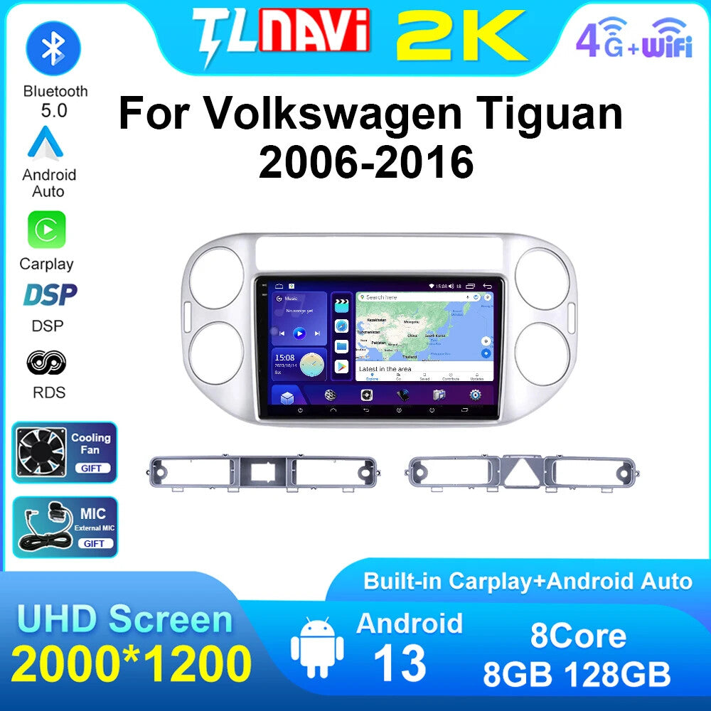 for Volkswagen for VW for Tiguan Screen Car Radio Multimedia System GPS Navigation Auto