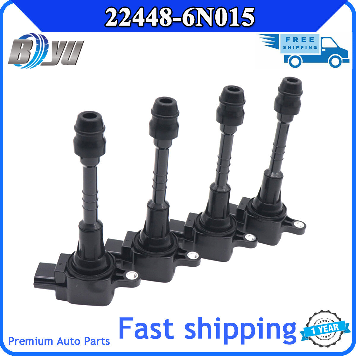 This 4-pack of ignition coils is suitable for the Japanese Sentra Almera 1.8L 2002-2006 UF351 22448-6N015 4X