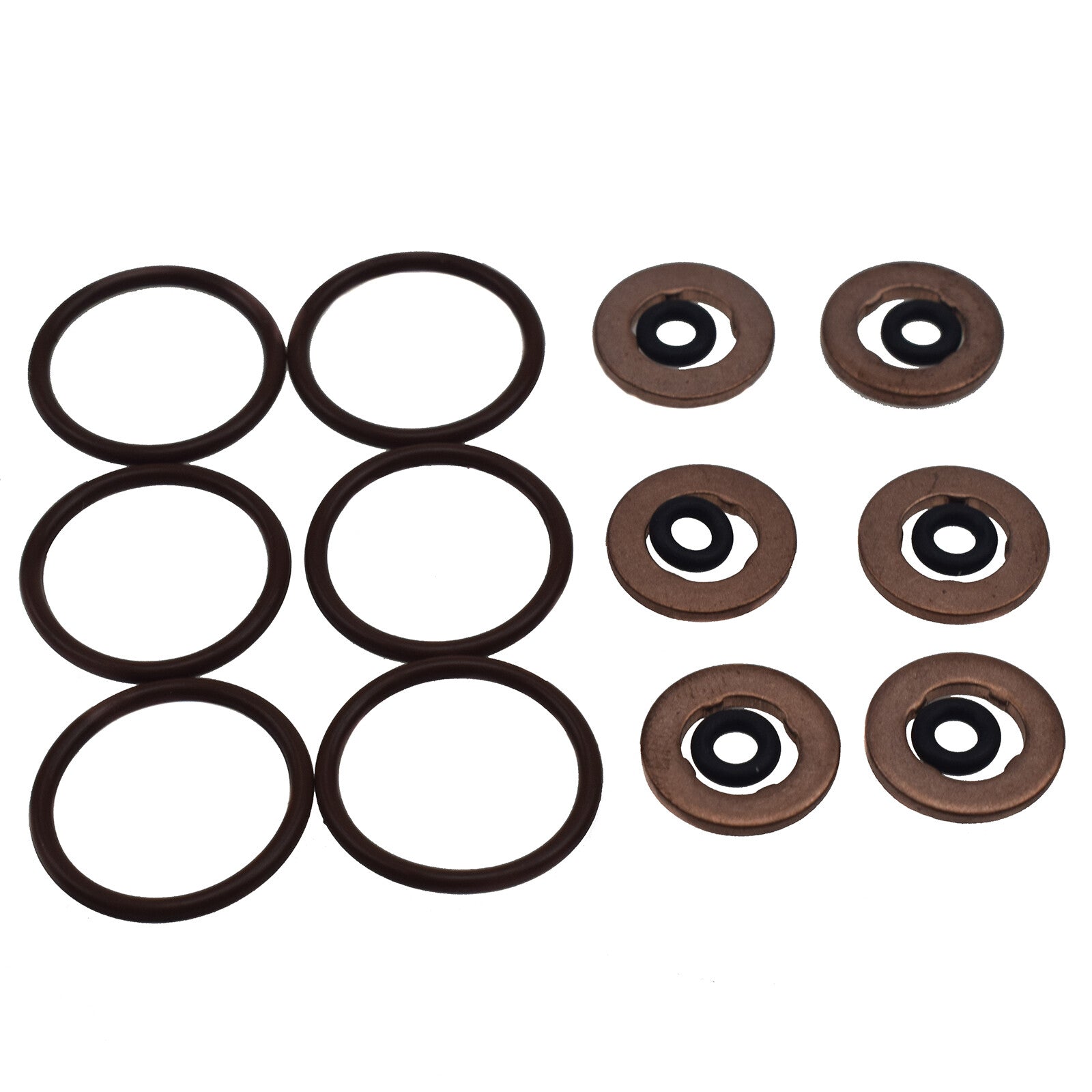 6 sets of fuel injector O-ring seal kits, 059130519, suitable for Audi A3, for A4,for A6,Q7, and for Volkswagen Touareg.