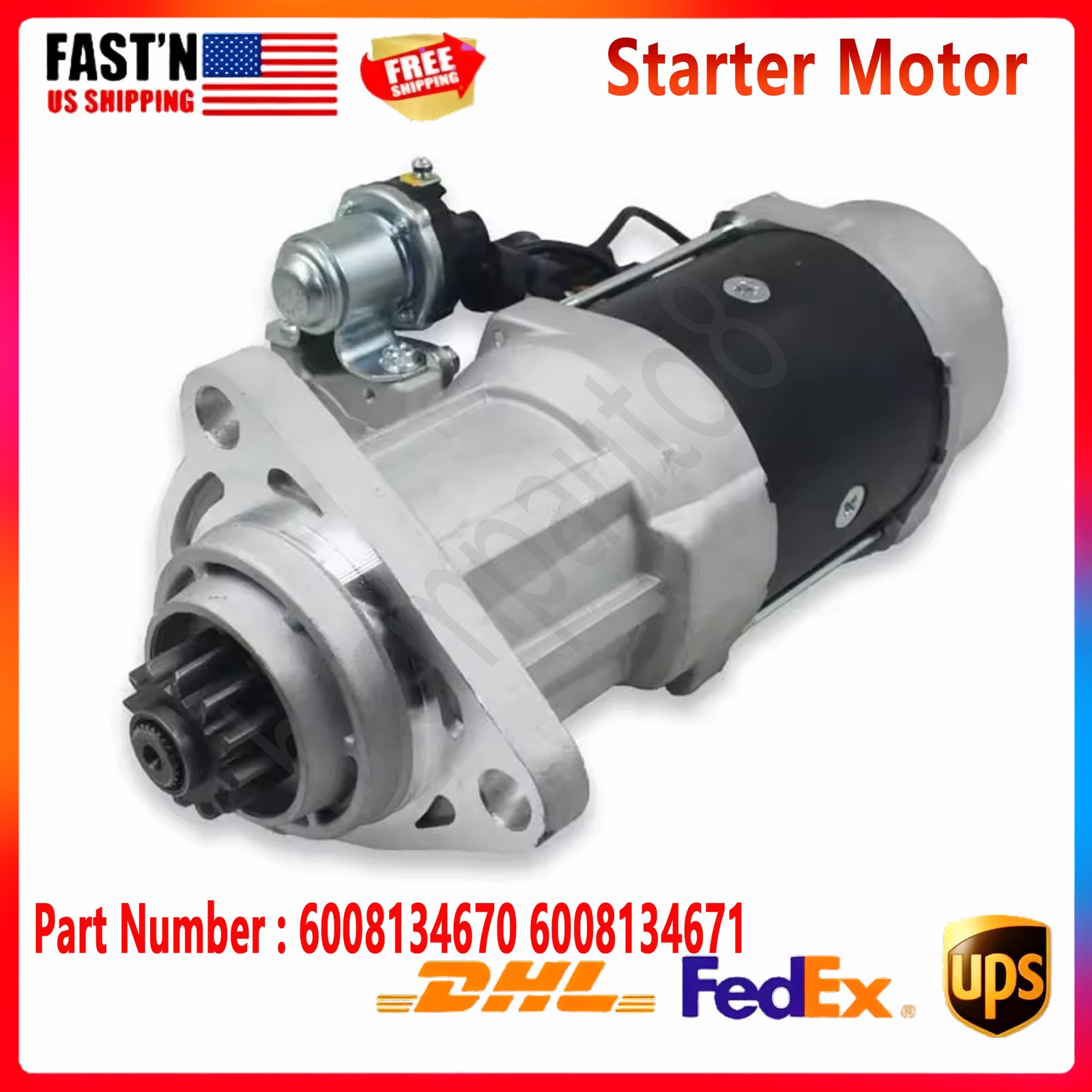For Komatsu Excavators PC650 PC750 6D140 6D170 Starter 6008134670 6008134671