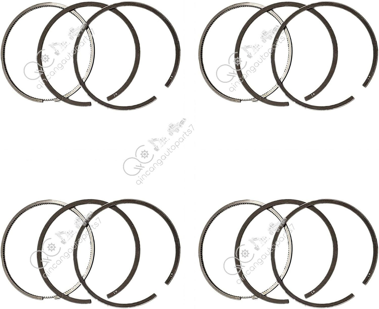 4Set Piston Rings 6140-31-2040 6140312040 Replacement for Komatsu 4D92 Engine