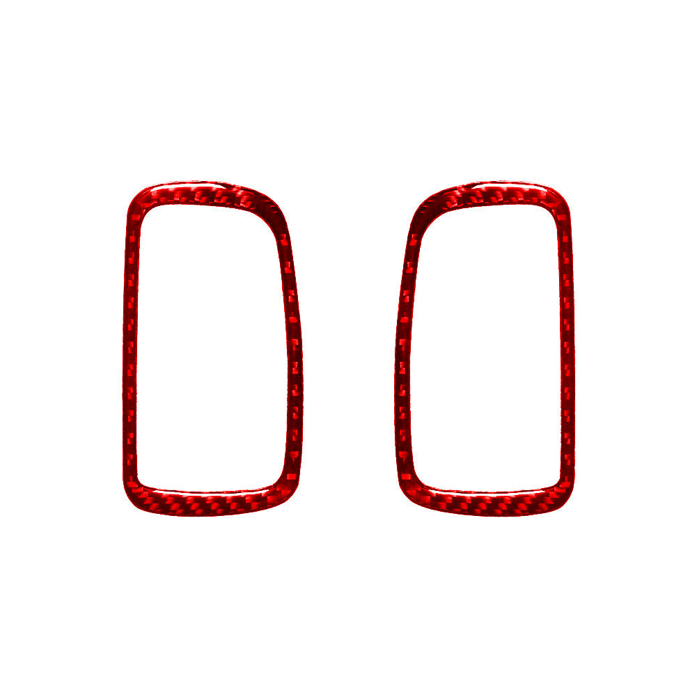 Red Carbon Fiber Rear Door Handle Cover Trim for Mitsubishi Outlander 2014-2016