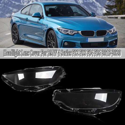 For 2018-2020 for BMW 4 Series F32 F33 F36 M4 Pair Front Headlight Lens Clear Cover