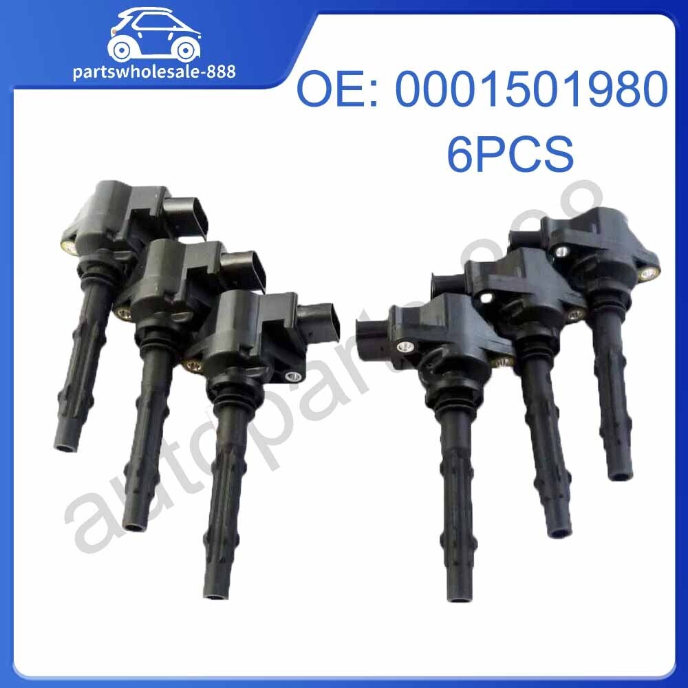 0001501980 6pcs For 2005-10 for Mercedes-Benz C300 SL550 ML350 Engine Ignition Coil