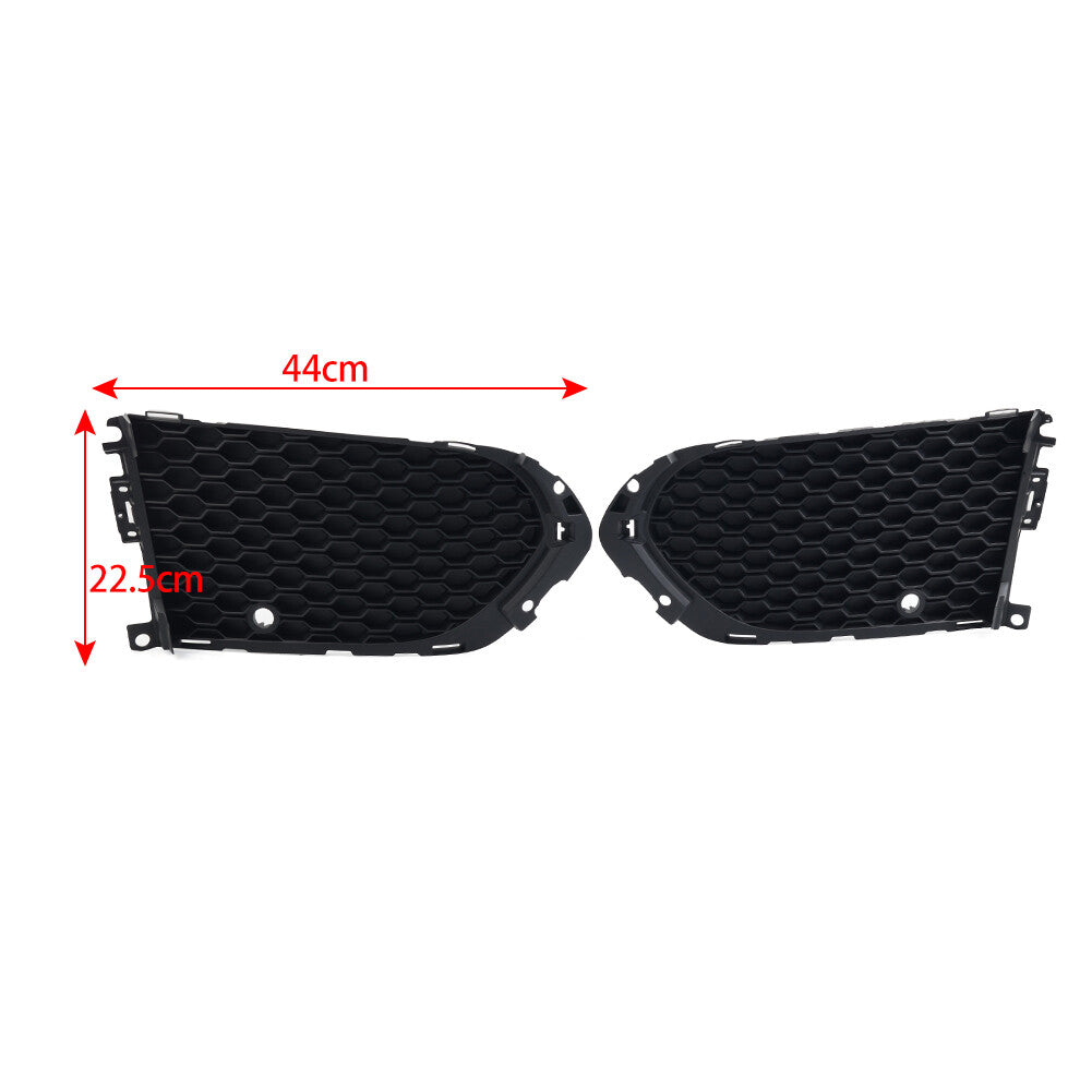 Closed Mesh Front Bumper Fog Light Lamp Grill Grille With PDC for Jaguar F-Pace