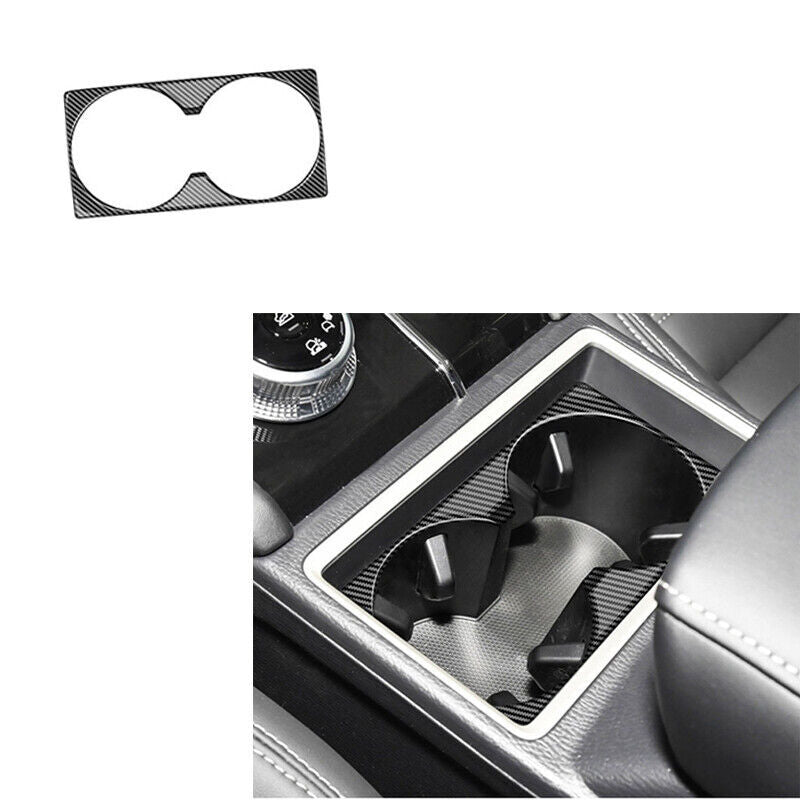 1x ABS Carbon Fiber Pattern Watercup Frame Trim for Mitsubishi Outlander 2022+