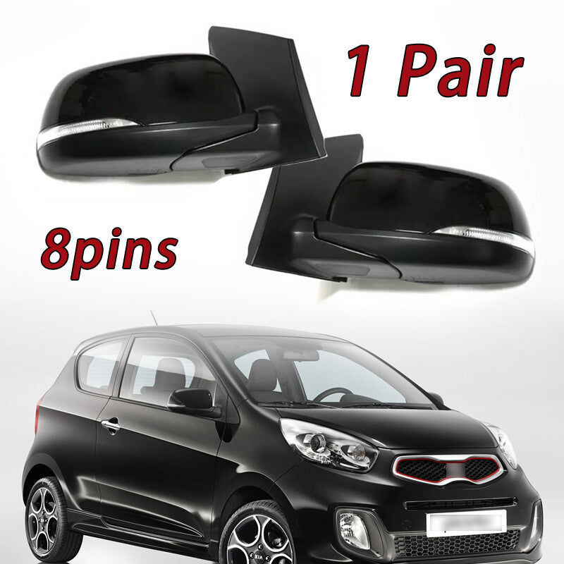 1 Pair for Kia Picanto 2012-2016 Car Rearview mirror Assembly 8PIN