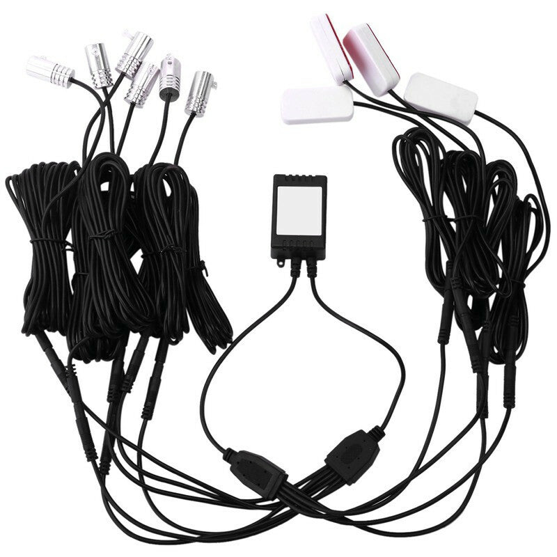 12V 10in1 Car Ambient Decor Fiber Optical 8M Strip Light RGB LED Lamp Atmosphere