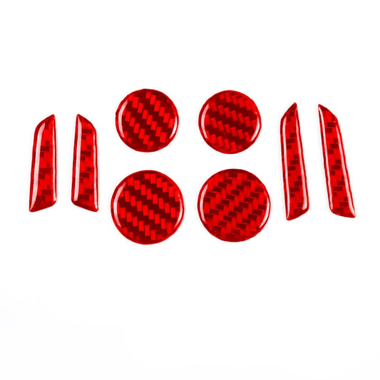 8x Red Car for Seat Adjust Button Switch Cover Trims Accessories for Tesla Model 3/Y