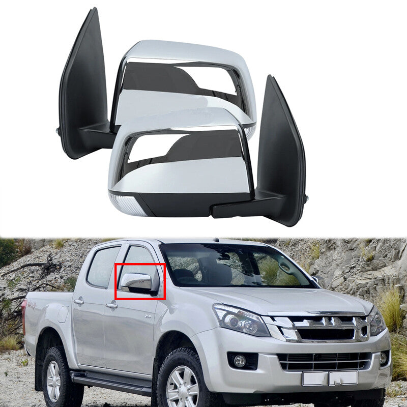 for ISUZU D-MAX DMAX 2012-18 1Pair Side Door Wing Mirror Electrical Folding 8Pin