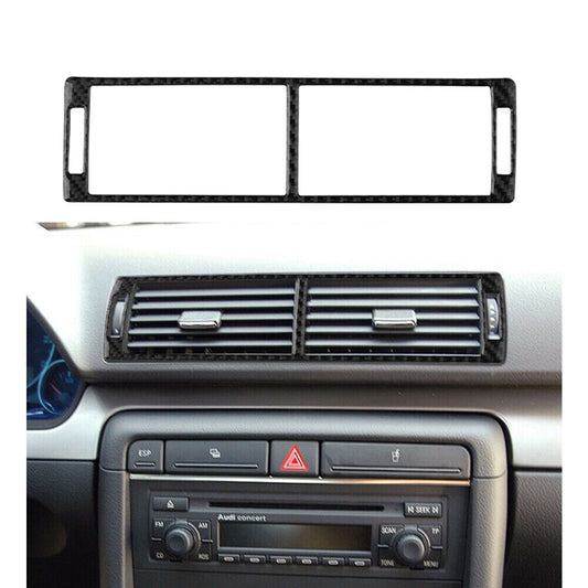 Carbon Fiber Central Control Air Outlet Panel Trim for Audi for A4 S4 2005-2008