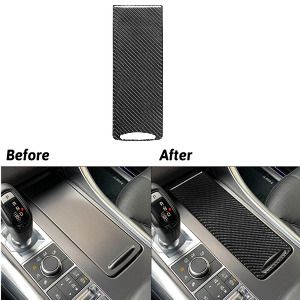 1x Carbon Fiber Cup Holder Panel Cover Trim For Land for Range Rover Sport 2014-2017