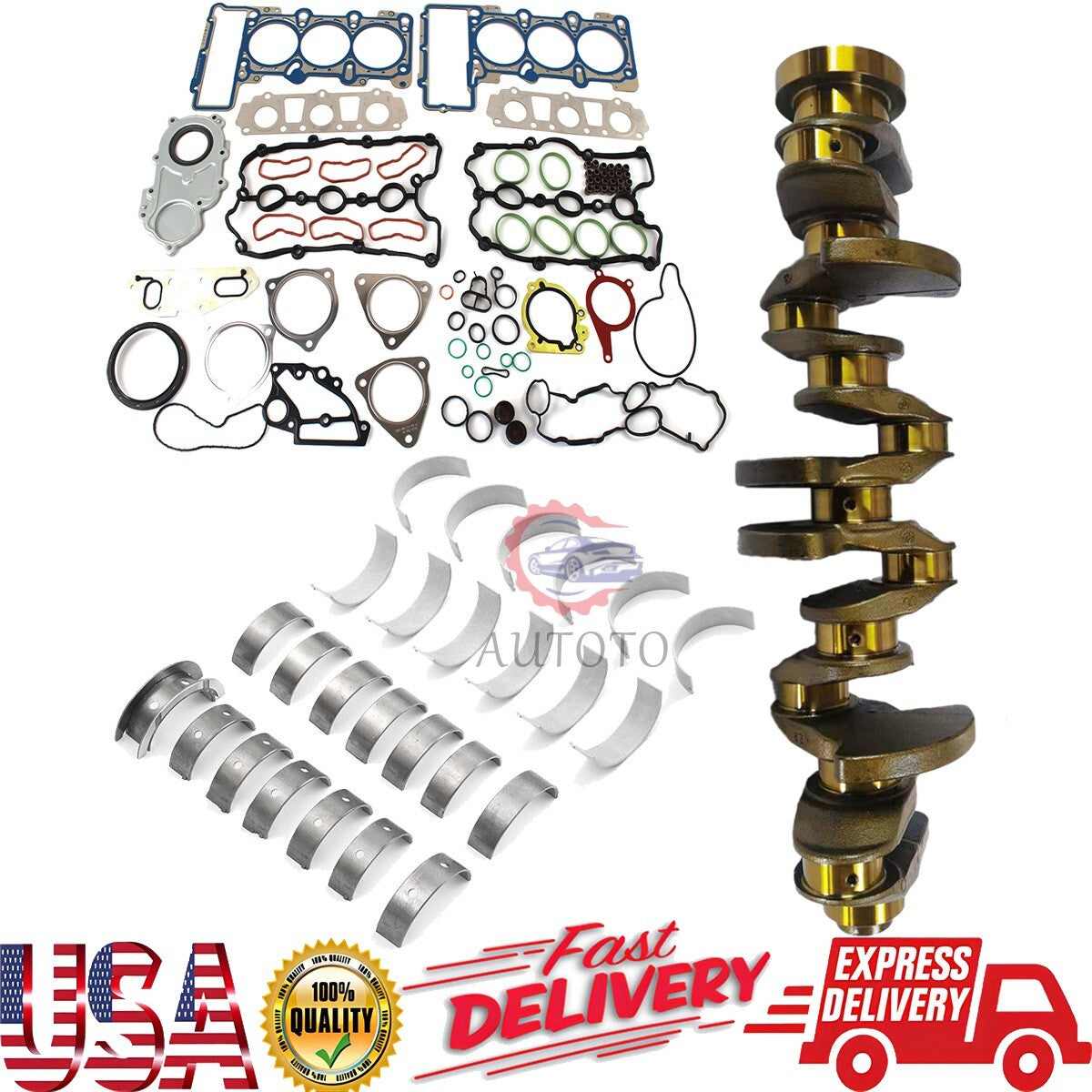 Engine Crankshaft  Con Rods  Bearings Set for 3.0L for BMW 335i 535i X3 X5 N55B30