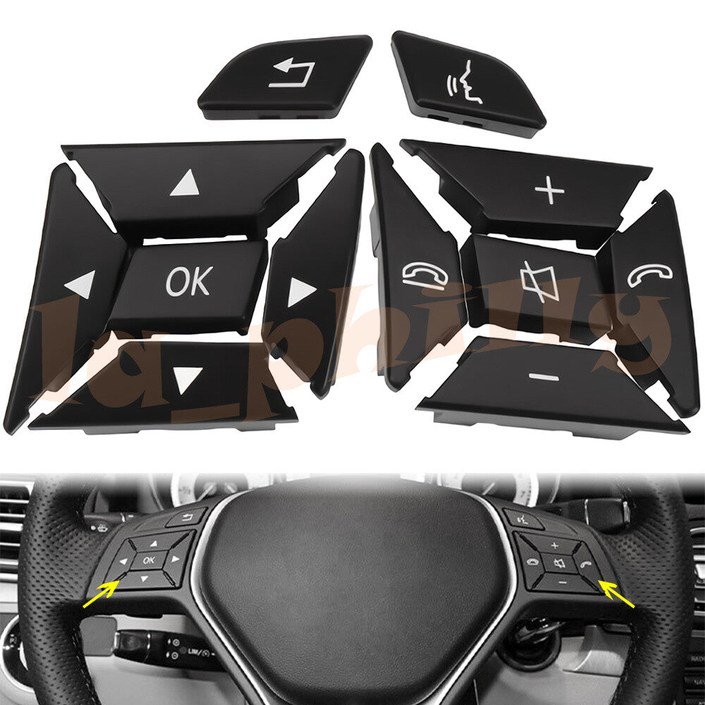 LHRH Steering Wheel Control Switch Cover Black for Mercedes for Benz C Class W204