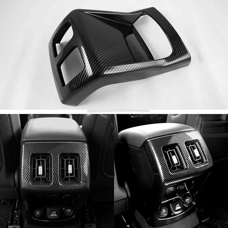 for Kia Sorento 2021-2023 Carbon Fiber Rear Armrest Air Vent Outlet Cover Trim