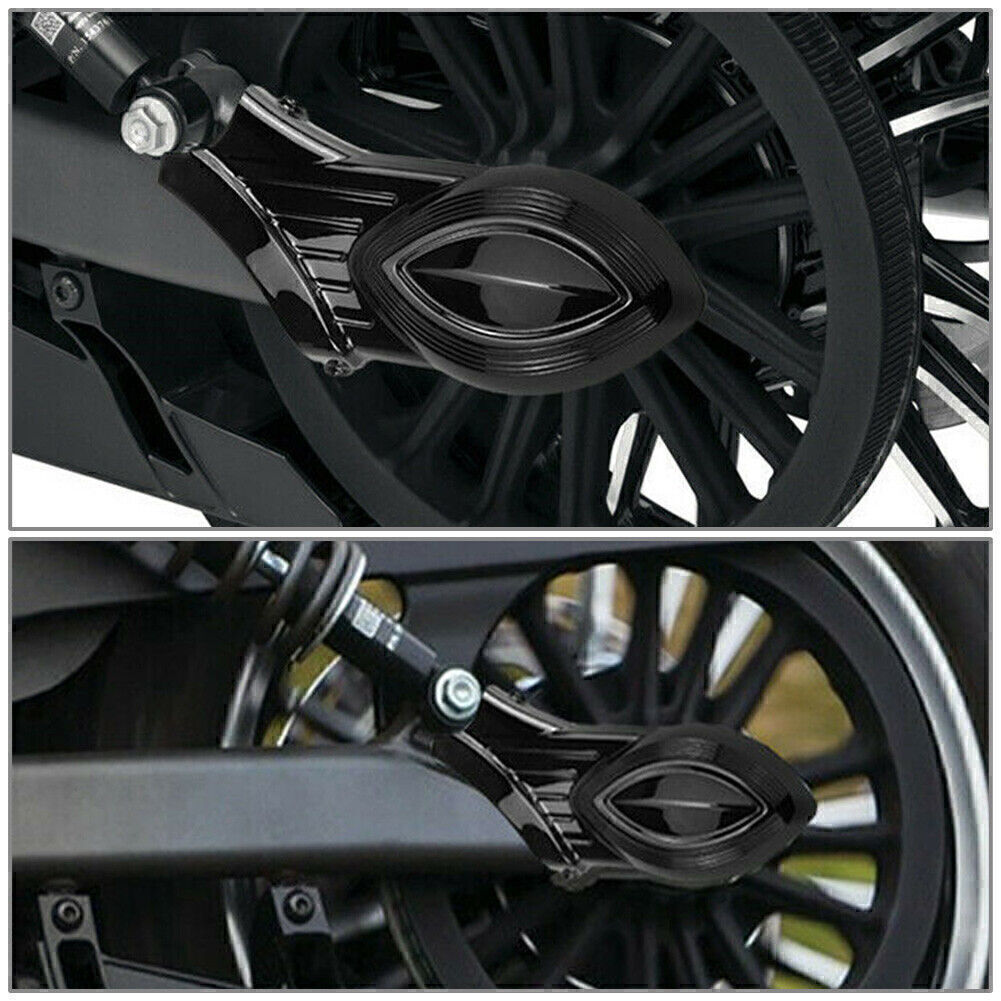 Black Rear Swingarm Axle Bolt Covers Fits Fit Indian Scout Models 2015-2016