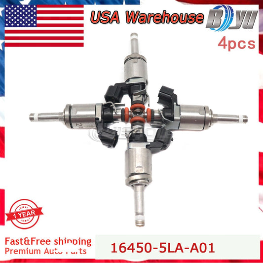 16450-5LA-A01 Set of 4 Fuel Injectors for Honda CR-V for Acura TLX 2.4L 2015-2017