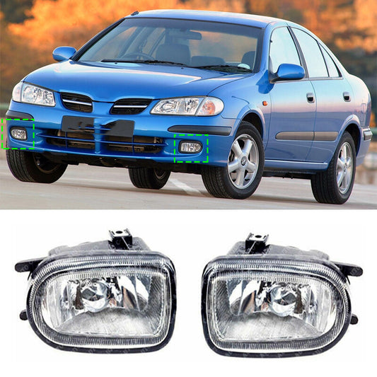 Pair Front Bumper Fog Light for Nissan Almera Sunny 2000 2001 2002 2003-2004