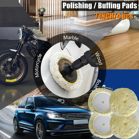 Polishing Pad Buffer Pad 7-inch Wool Hook Buffer Pad for Polishing and Polishing
