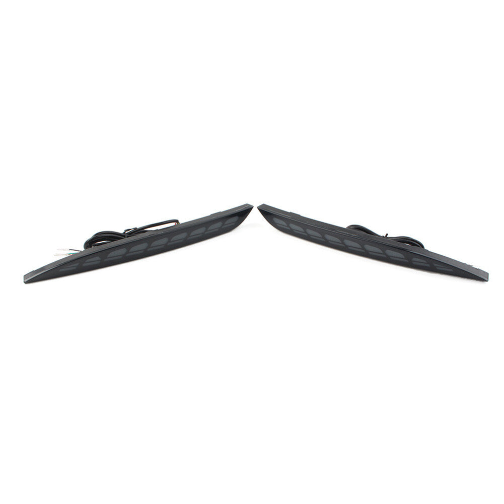 2x Rear Fog Lamp Brake Light Dynamic Reflectors for Tesla for Model Y 2020-22 Black