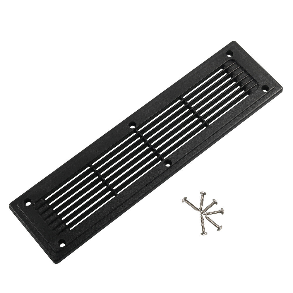 For RV Bus Straight Louver Air Outlet Grill Cover Ventilation Panel Black ABS UK