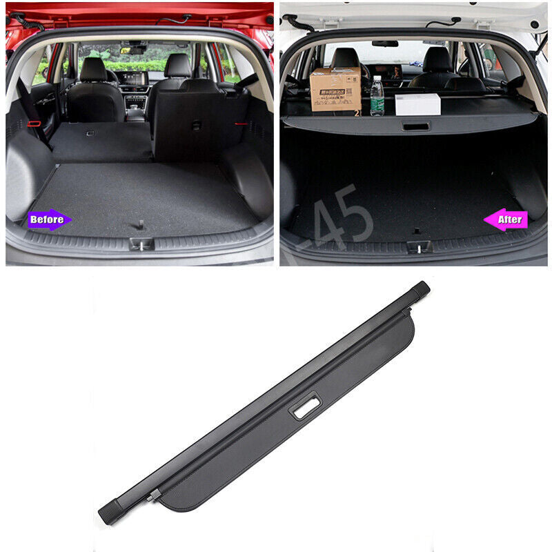 for Kia Seltos 2020-2023 Black Car Trunk Cargo Cover Security Shield Shade Decor