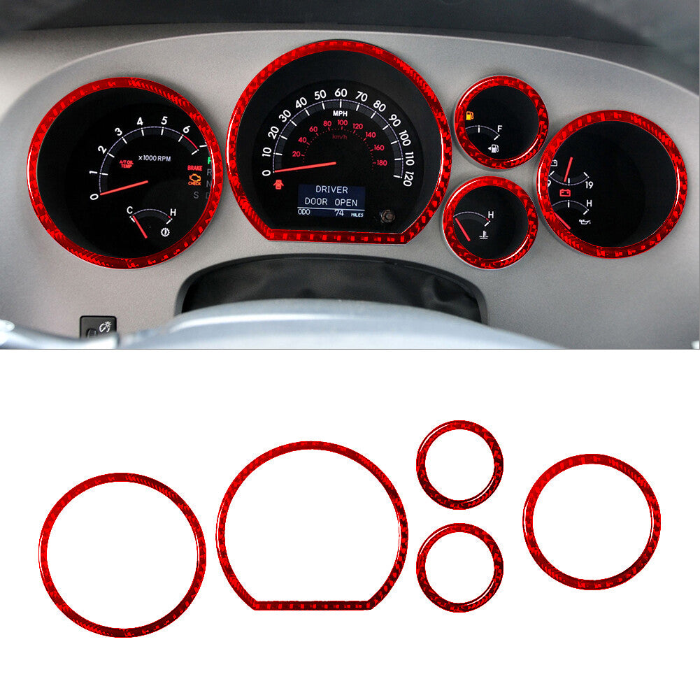 29Pcs Red Carbon Fiber Interior Full Kit Cover Trim for Toyota Tundra 2007-2013