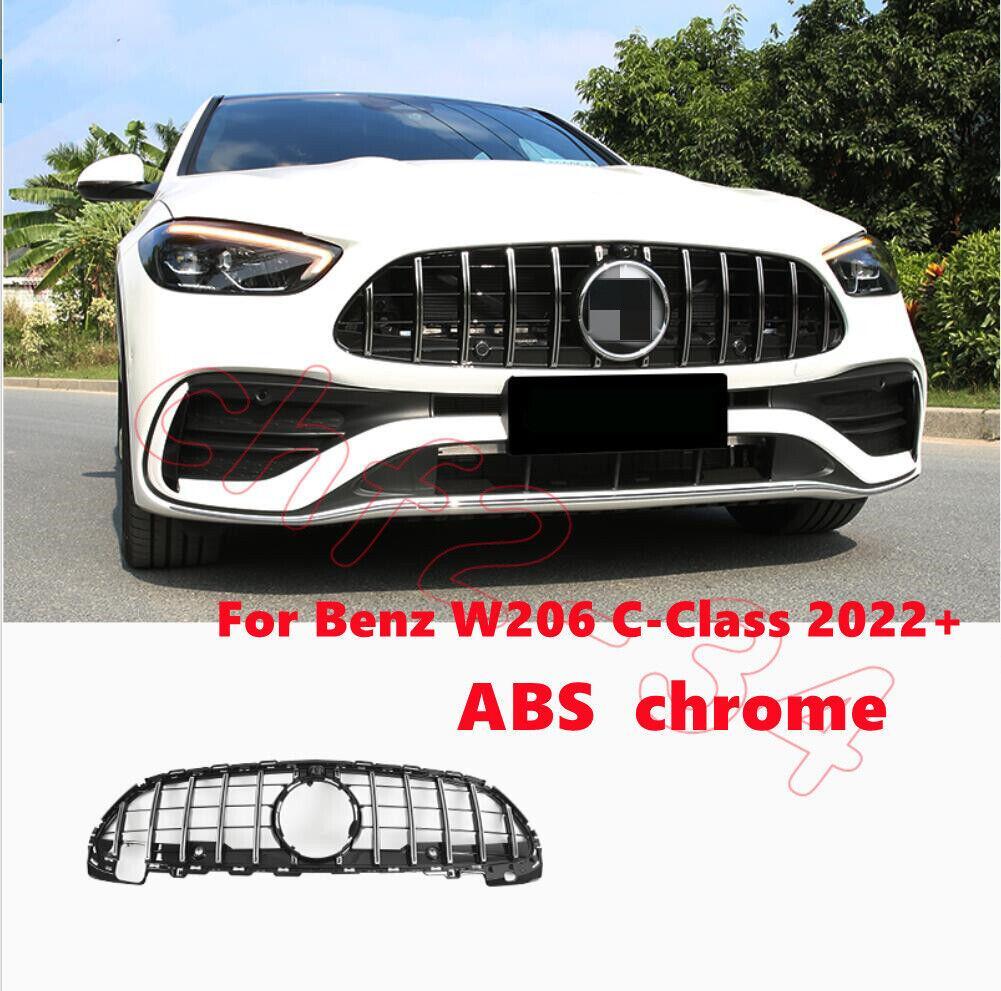 ABS chrome Front Grille Grill Cover Trim for Benz W206 C-Class C200 C300 2022+