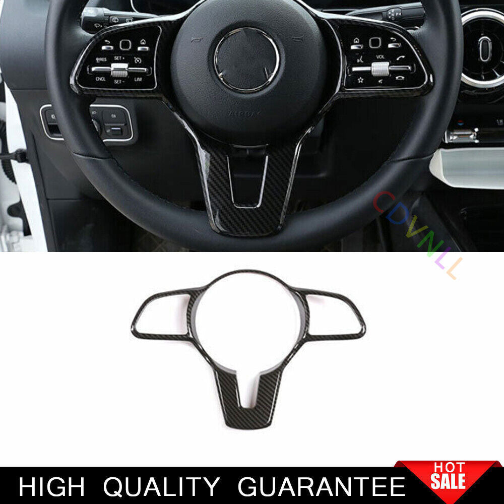 for Benz GLE GLS 2020-2023 Carbon Fiber Inner Steering Wheel Frame Cover Trim 1P