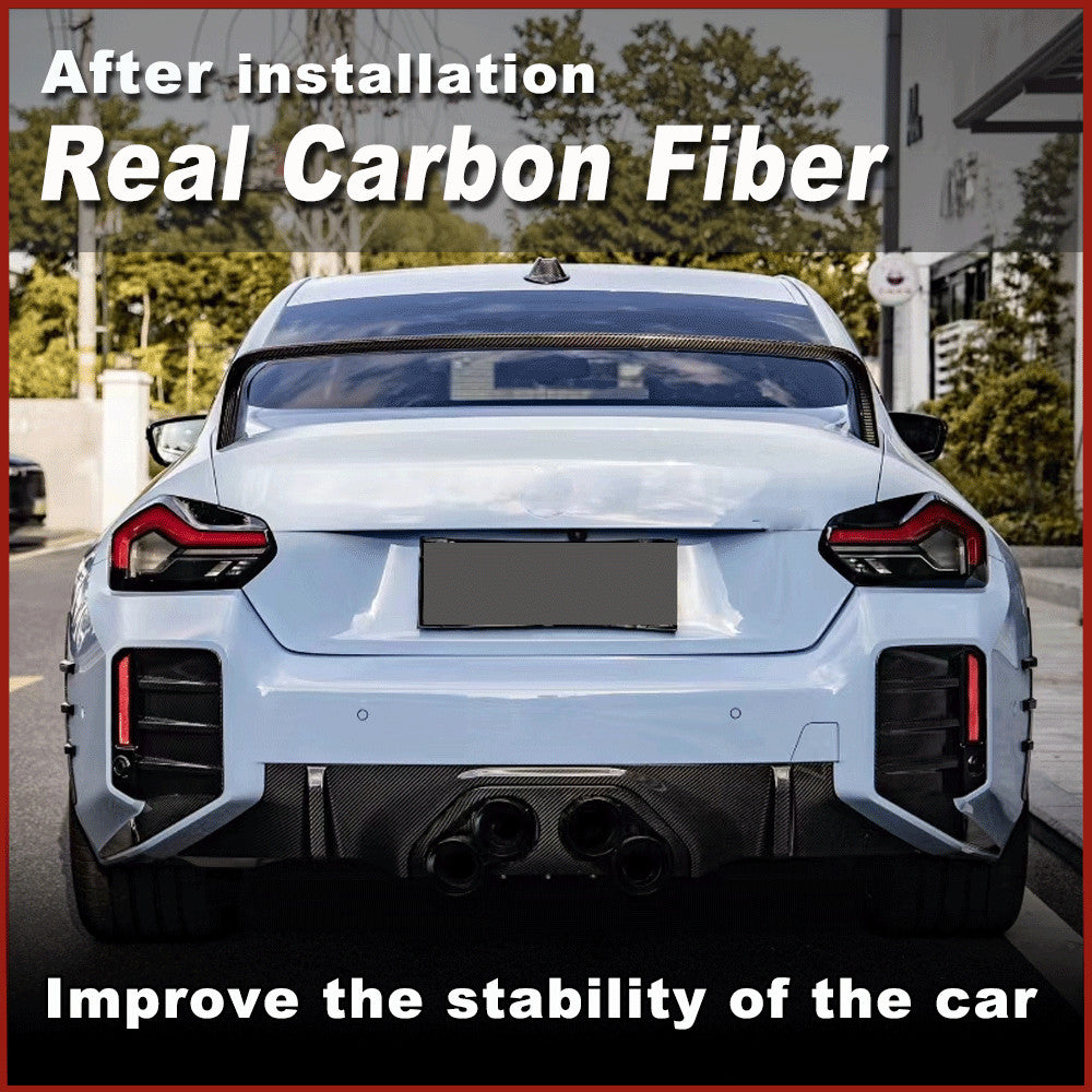 Fit for BMW G87 M2 Coupe 2022-2024 REAL CARBON Rear Boot Spoiler Trunk Wing Lip